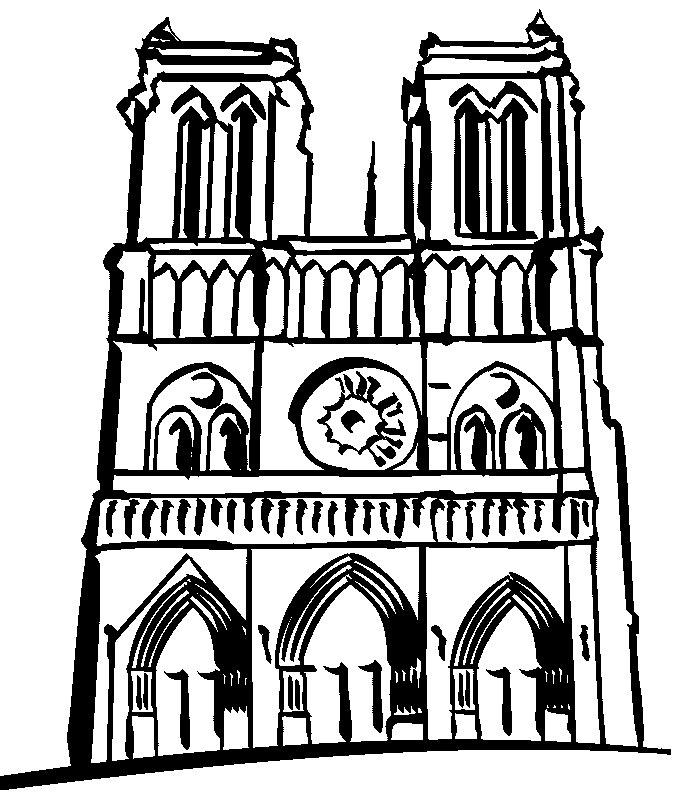 Notre Dame Cathedral Drawing | Free download on ClipArtMag