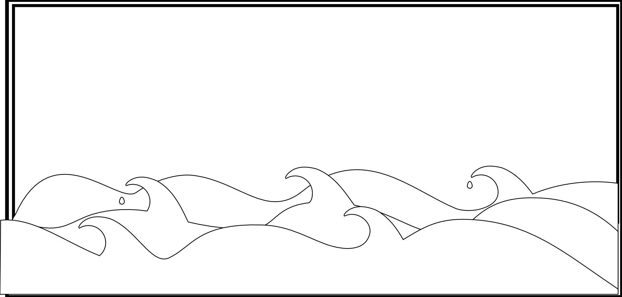 Ocean Waves Drawing Simple | Free download on ClipArtMag