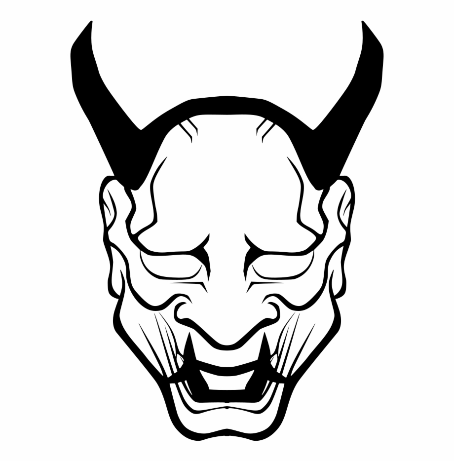 Oni Mask Drawing | Free download on ClipArtMag