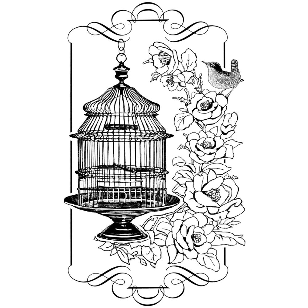 Open Birdcage Drawing Free download on ClipArtMag