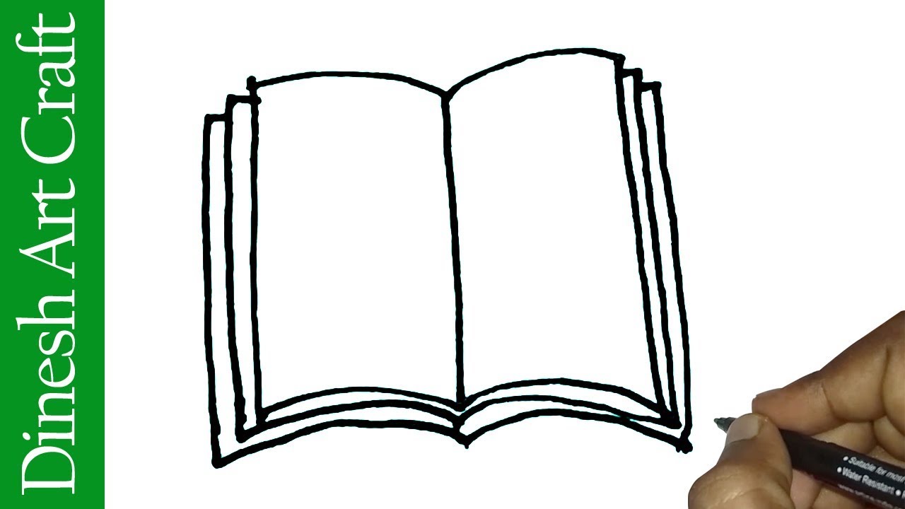 How To Draw An Open Book Step By Step Easy