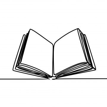 Open Book Line Drawing 