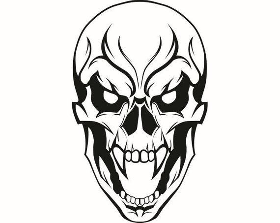 Open Mouth Skull Drawing | Free download on ClipArtMag