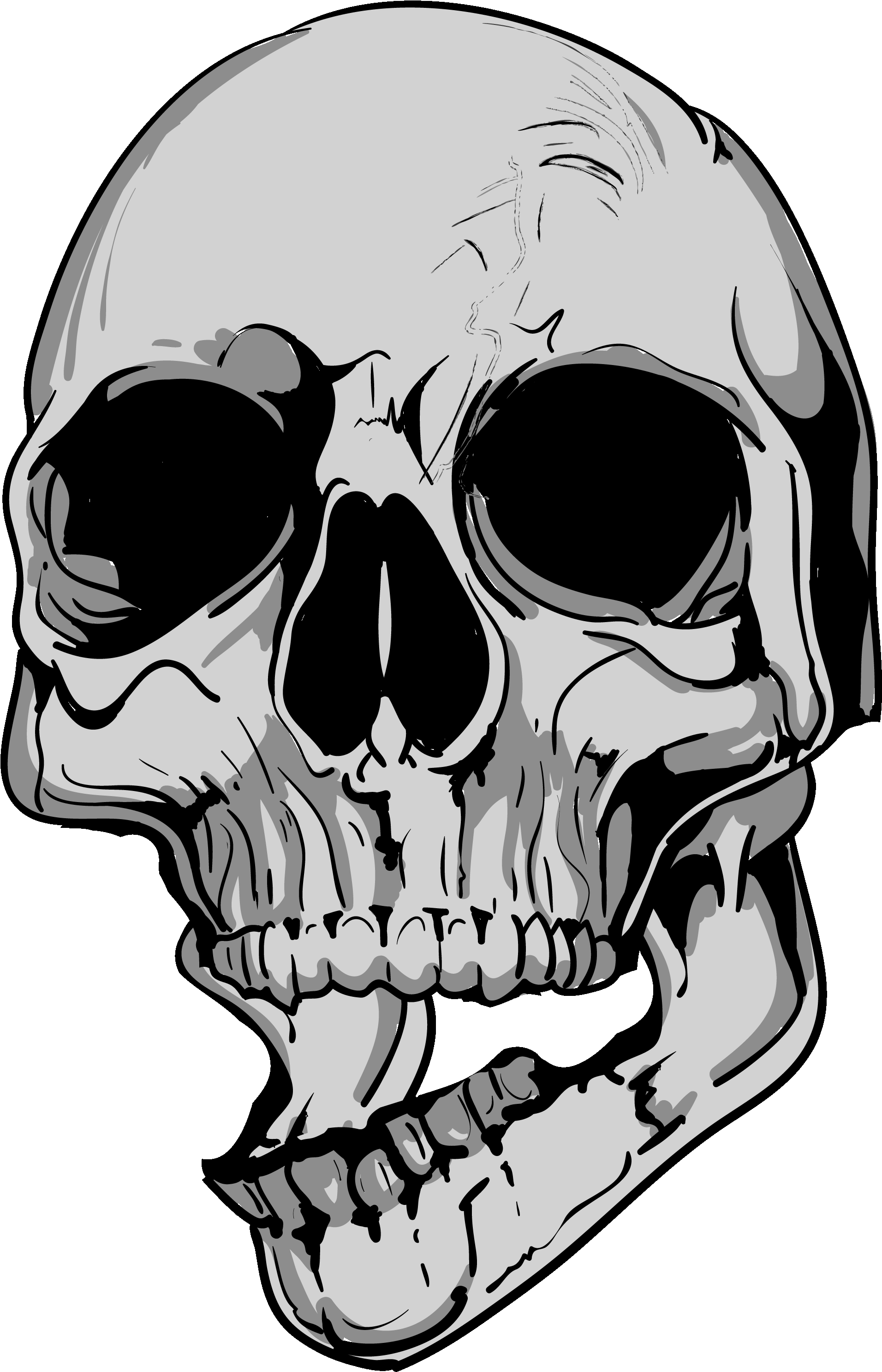 Open Mouth Skull Drawing | Free download on ClipArtMag