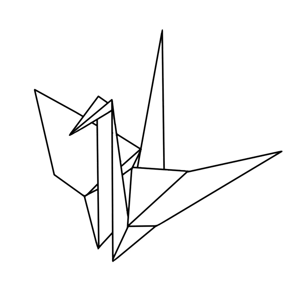 Origami Crane Drawing | Free download on ClipArtMag