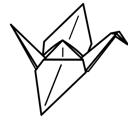 Origami Crane Drawing | Free download on ClipArtMag