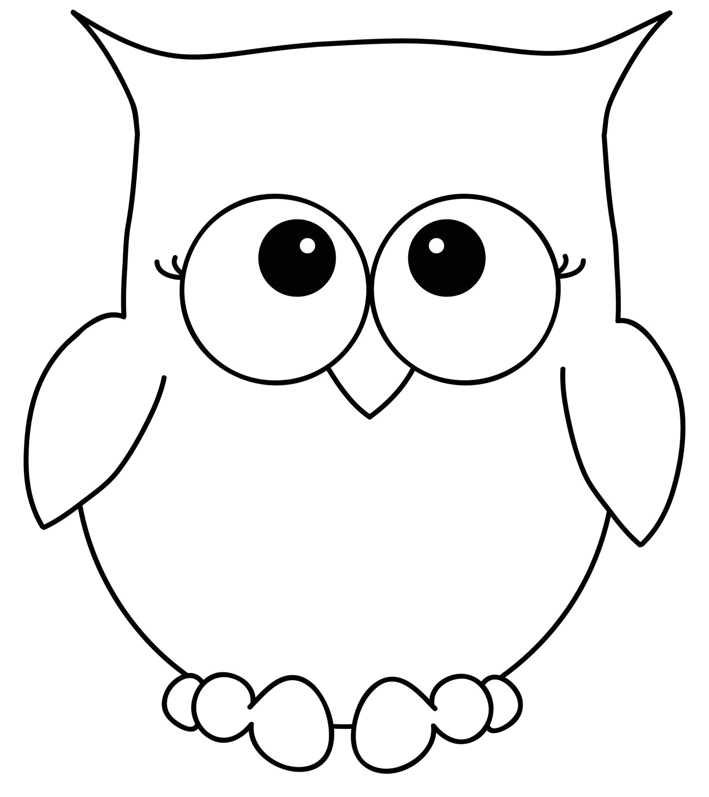 Owl Outline Drawing Free download on ClipArtMag
