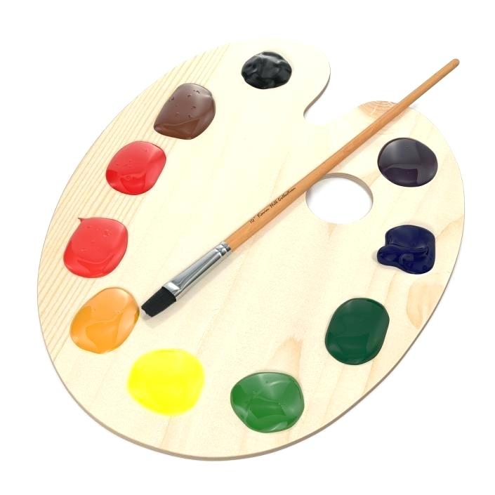 Paint Pallet Drawing Free download on ClipArtMag