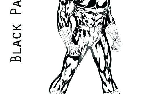 black panther drawing easy full body