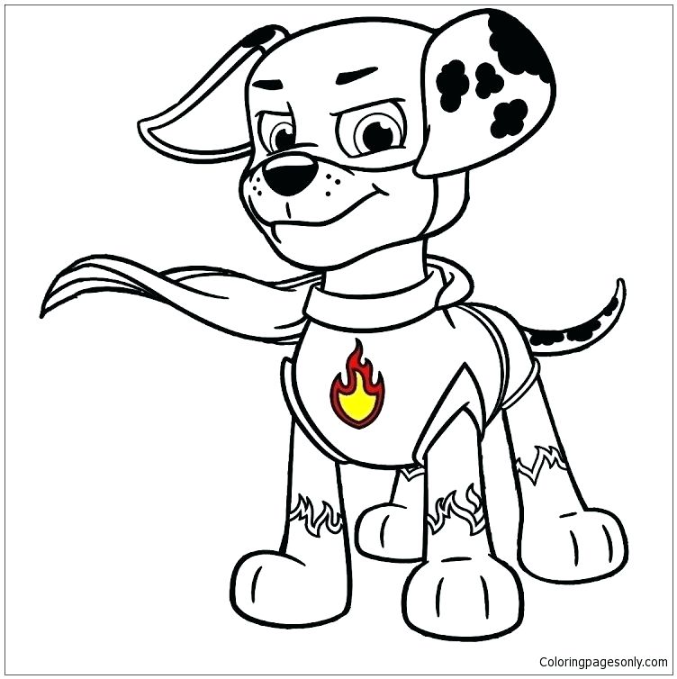 Paw Patrol Marshall Drawing Free download on ClipArtMag