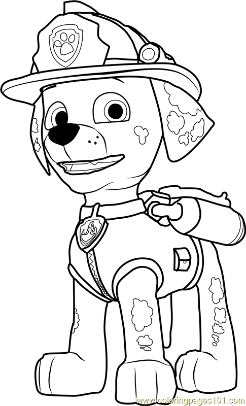 paw patrol marshall drawing  free download on clipartmag