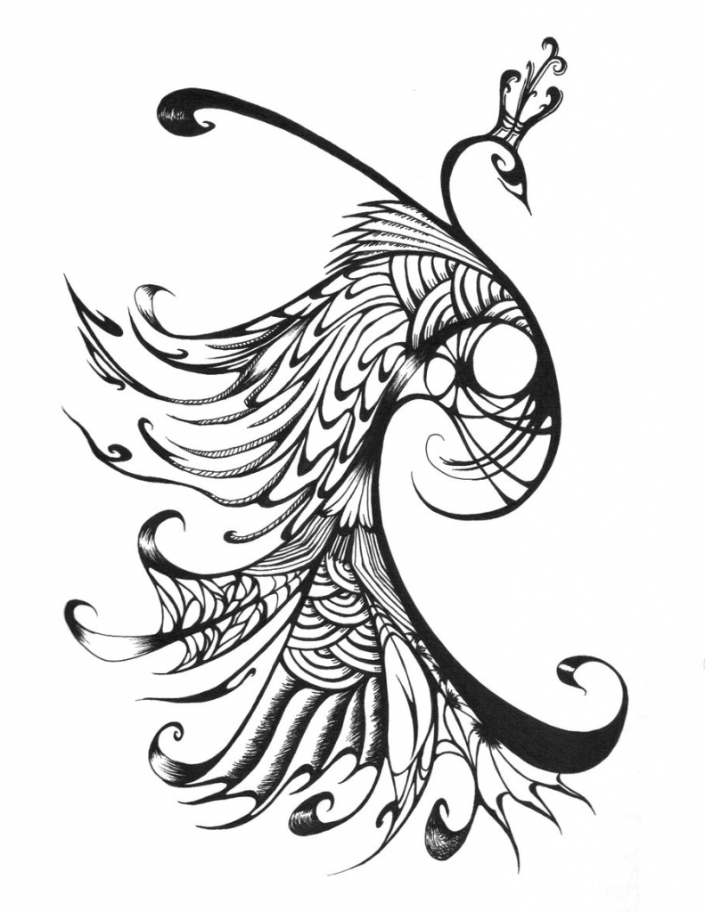 Peacock Drawing Easy | Free download on ClipArtMag