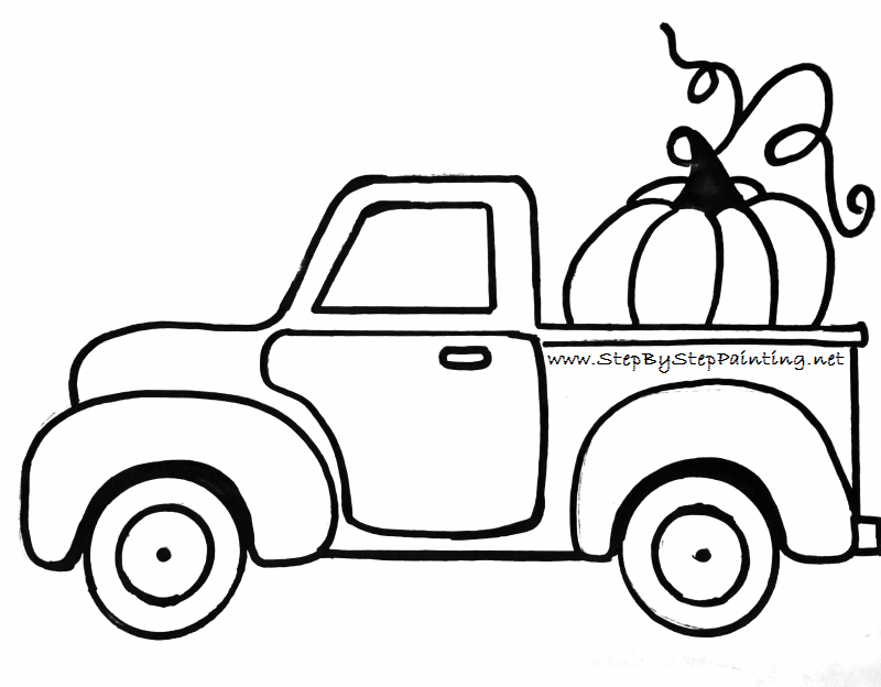 Pickup Truck Outline Drawing | Free download on ClipArtMag