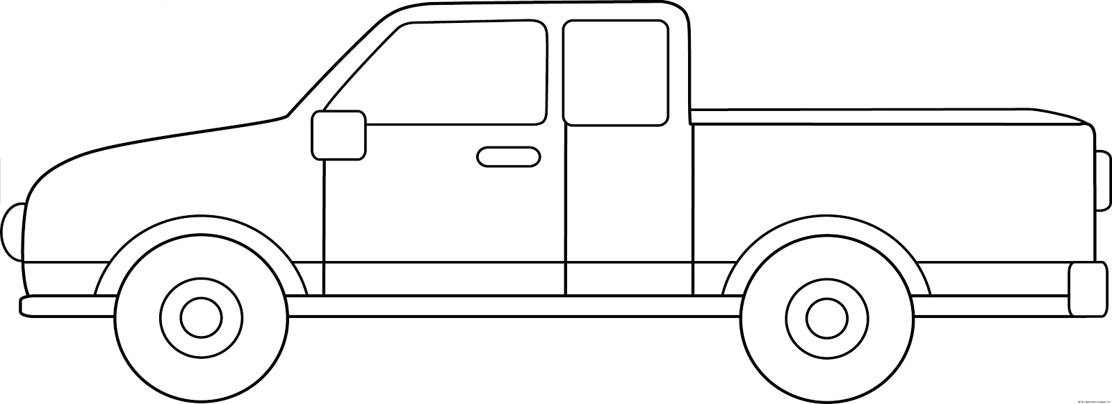 Pickup Truck Outline Drawing | Free download on ClipArtMag