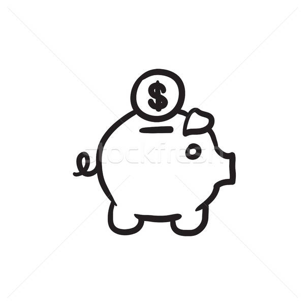 Piggy Bank Drawing | Free download on ClipArtMag