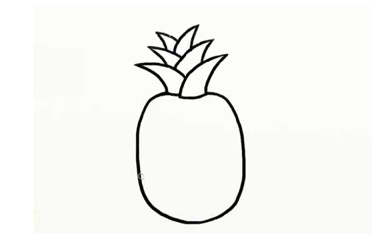 Small Pineapple Outline Tattoo - wide 7