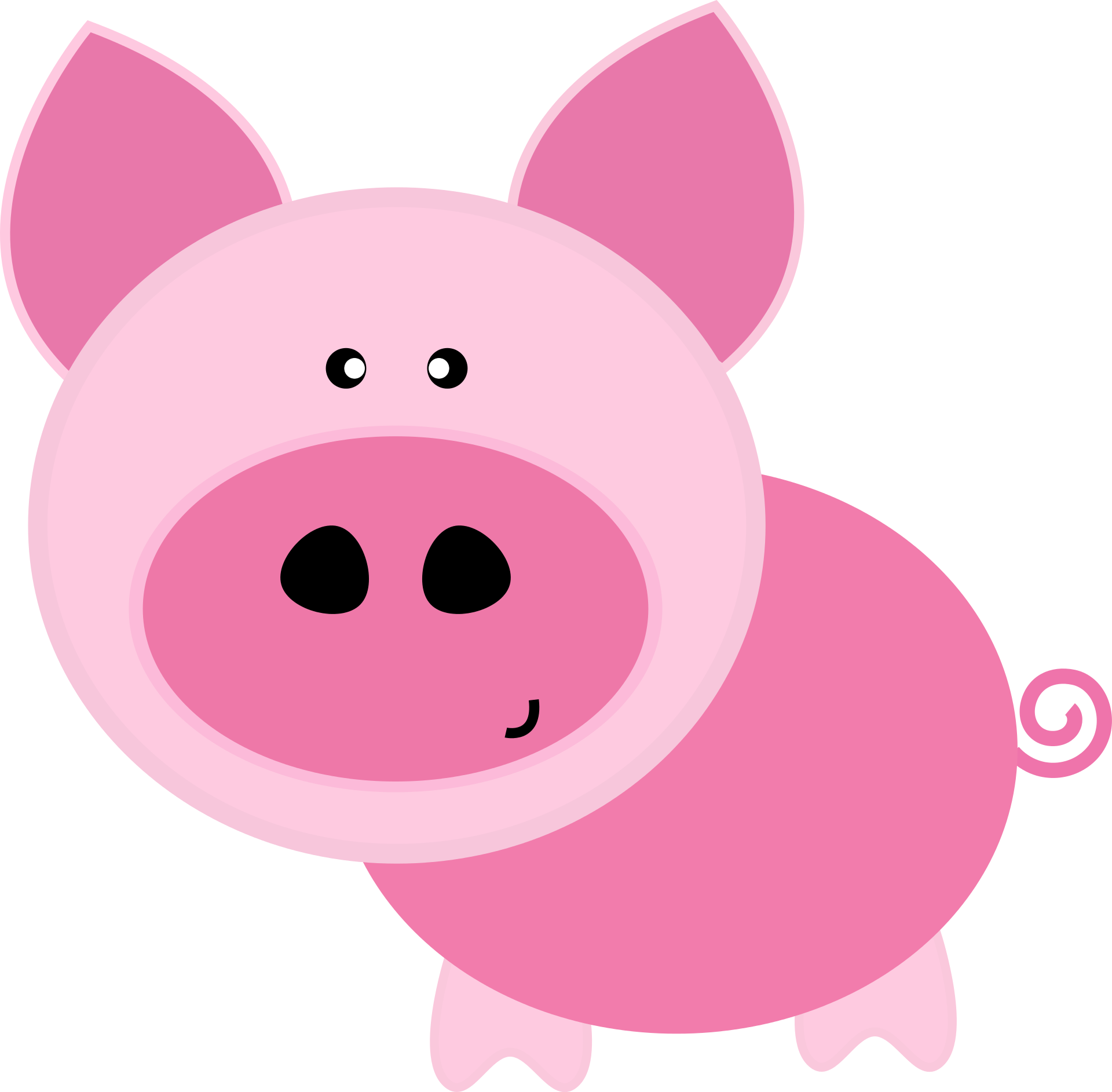 Pink Pig Drawing | Free download on ClipArtMag