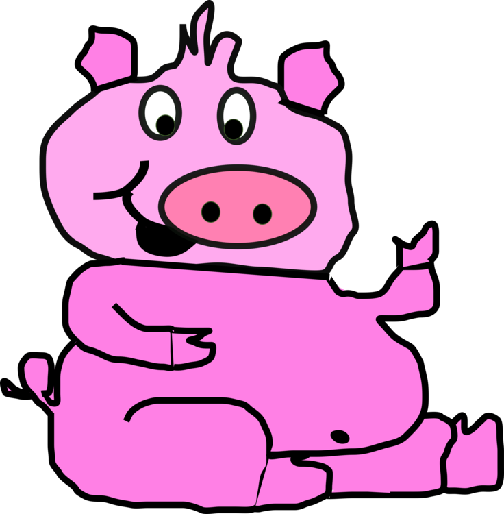 Pink Pig Drawing | Free download on ClipArtMag