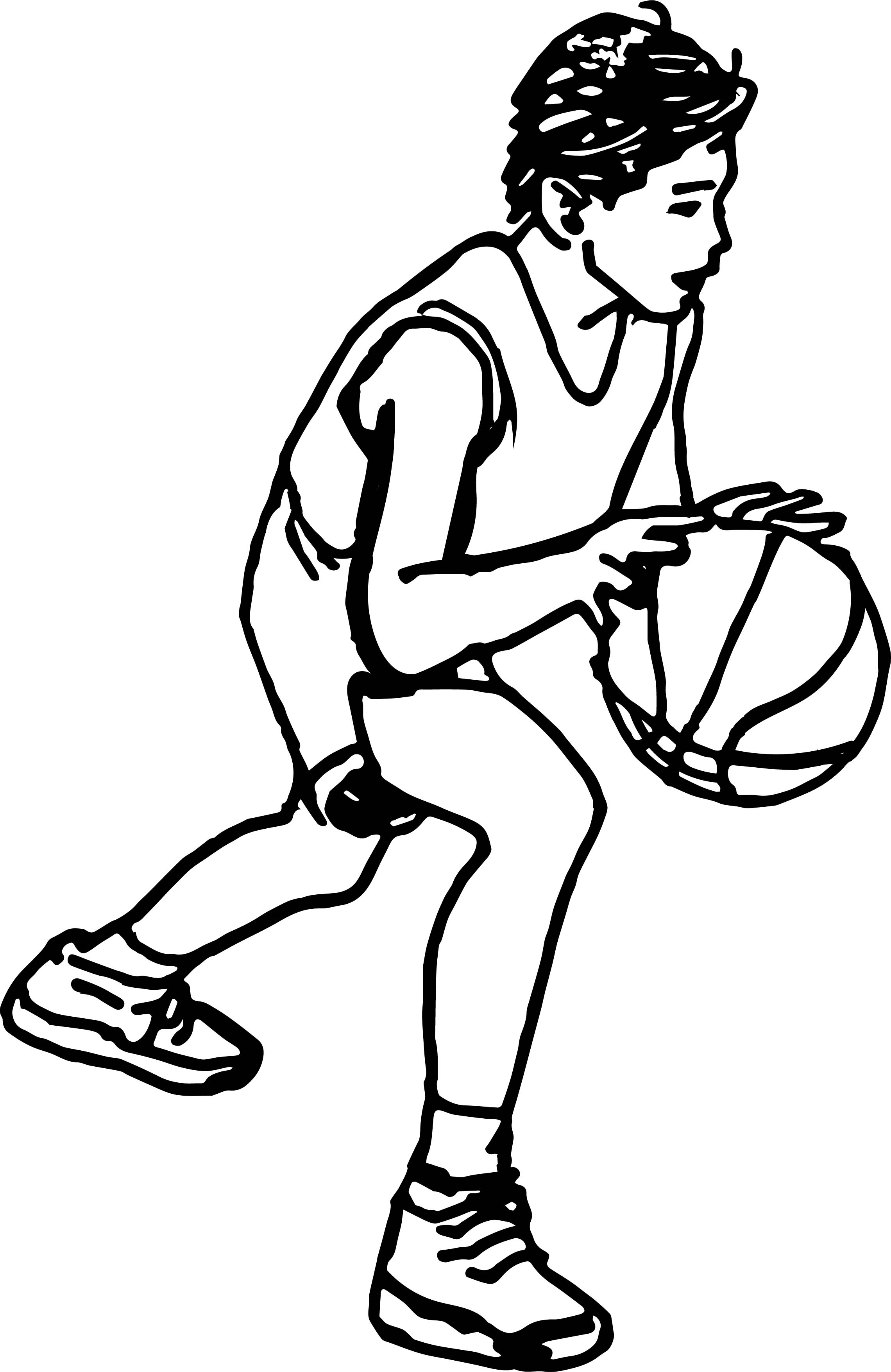 Playing Basketball Drawing Free download on ClipArtMag