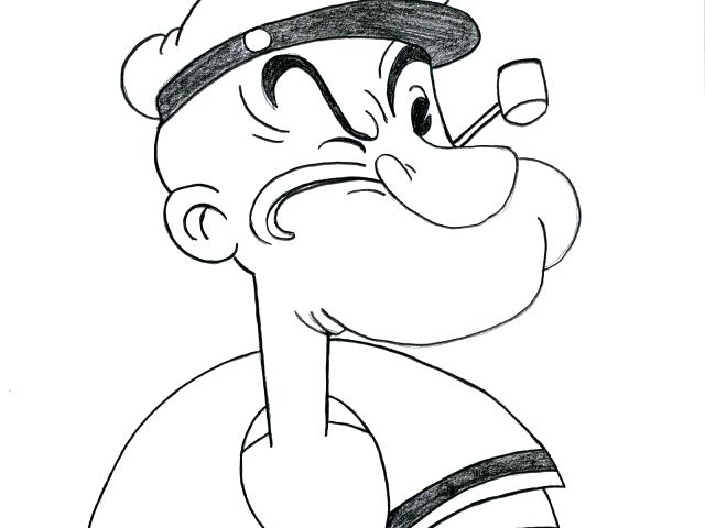 Popeye Drawing | Free download on ClipArtMag