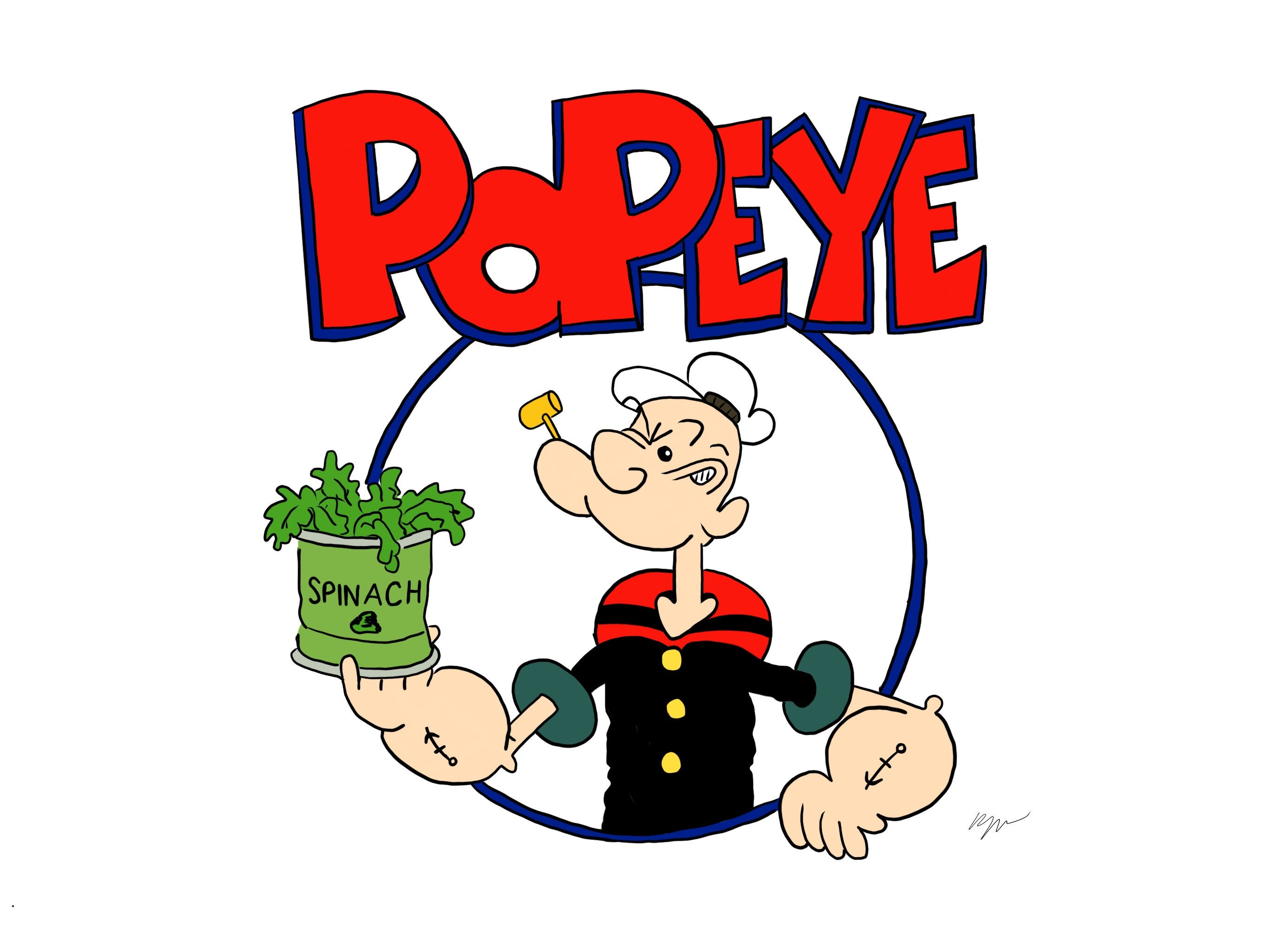 Popeye Drawing | Free download on ClipArtMag