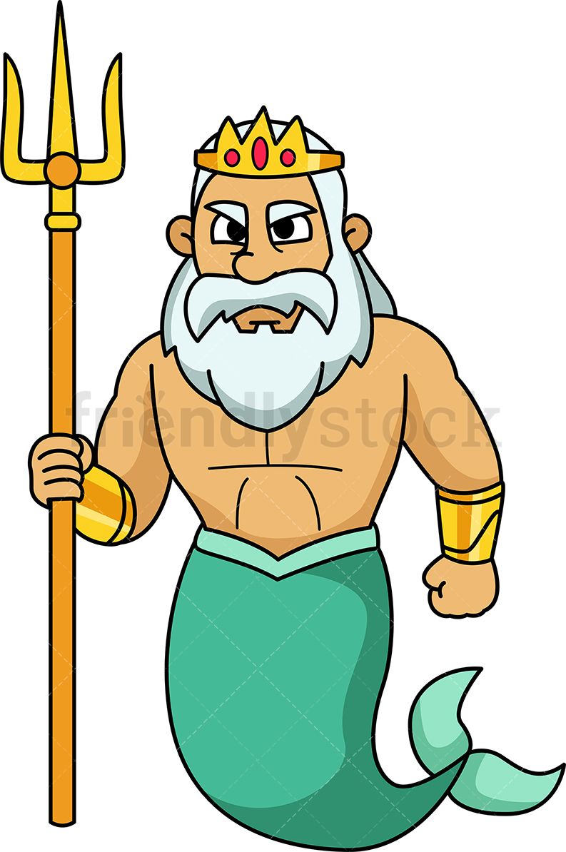 Poseidon Drawing Free download on ClipArtMag