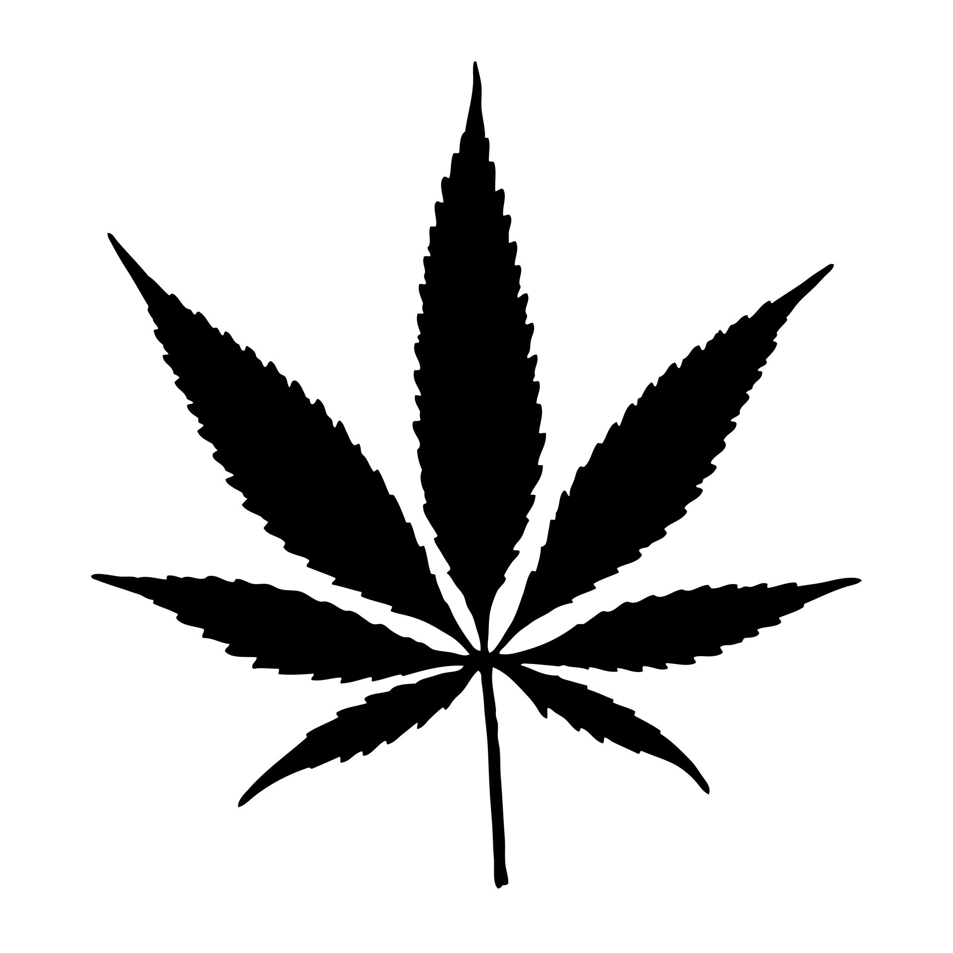 pot leaf drawing