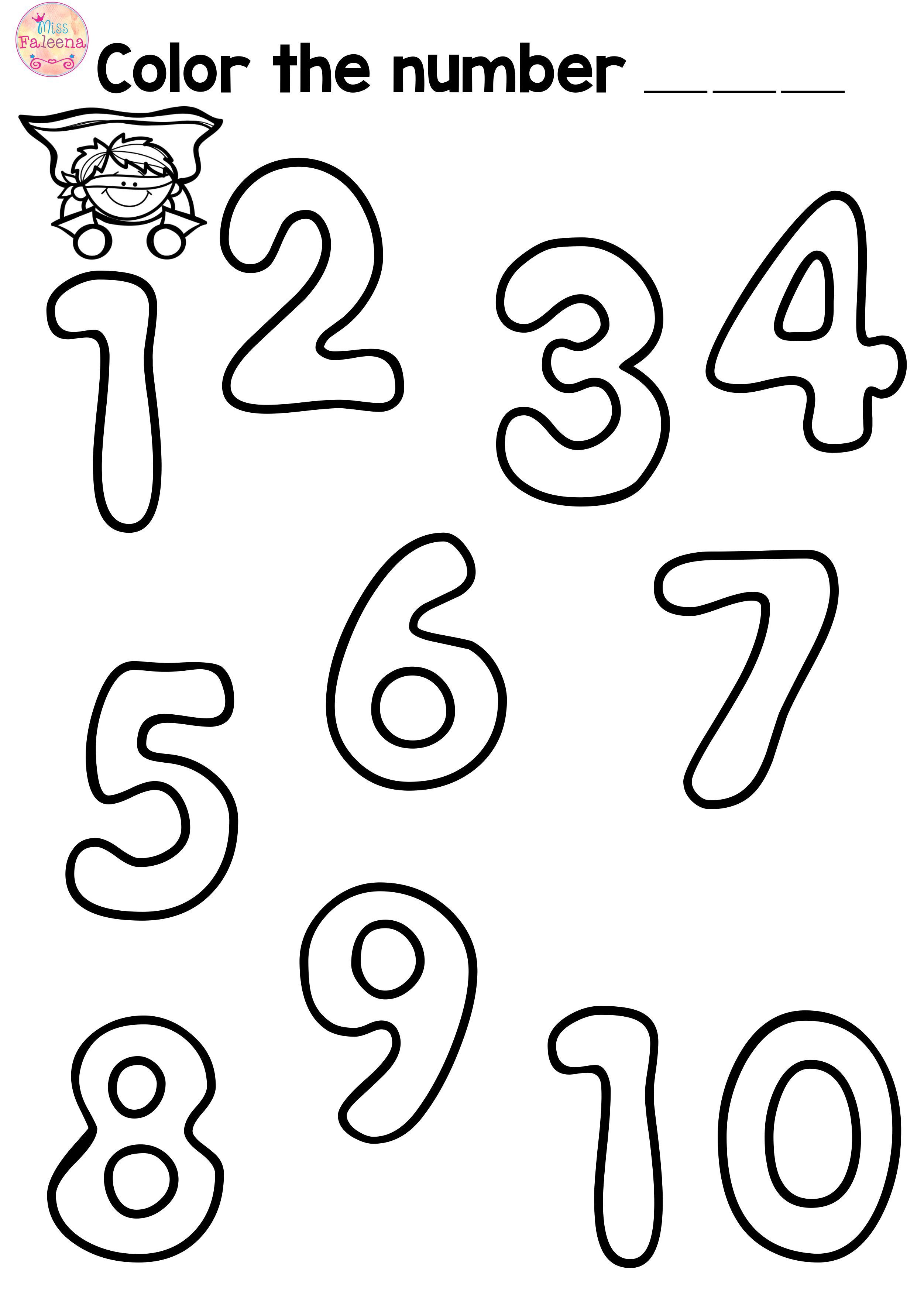 Drawing Numbers Worksheet