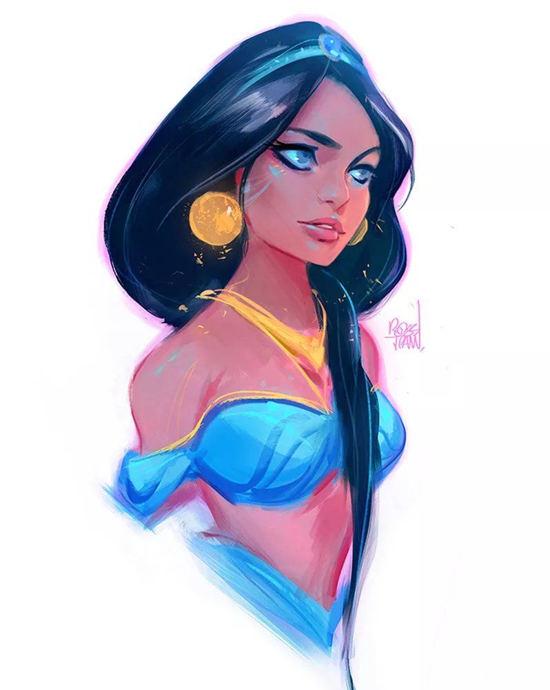 Princess Jasmine Drawing Free download on ClipArtMag