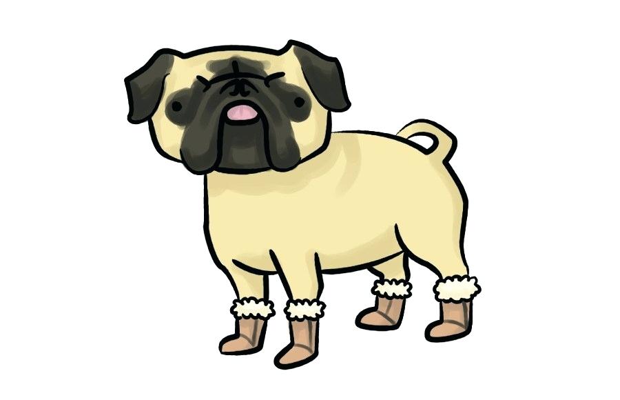 Pug Cartoon Drawing | Free download on ClipArtMag