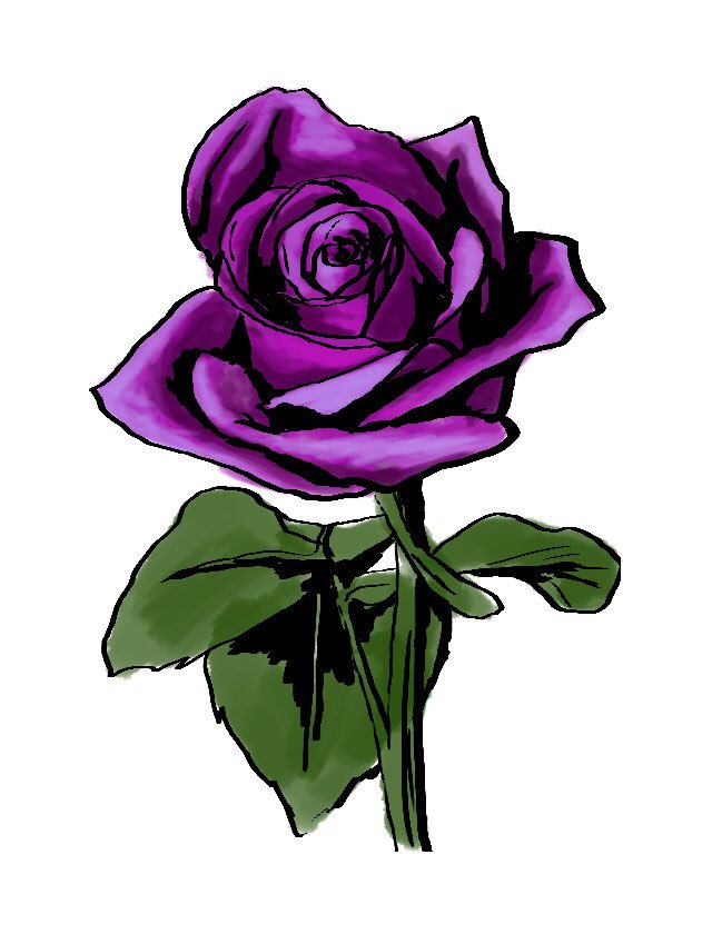 Purple Rose Drawing Free download on ClipArtMag