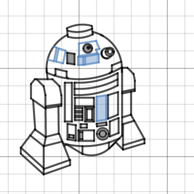 R2d2 Line Drawing 