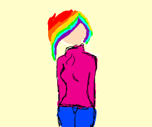 Rainbow Hair Drawing Free Download On Clipartmag