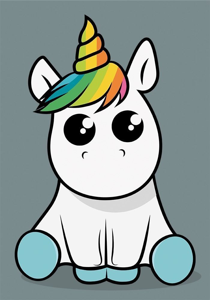 Rainbow Unicorn Drawing | Free download on ClipArtMag