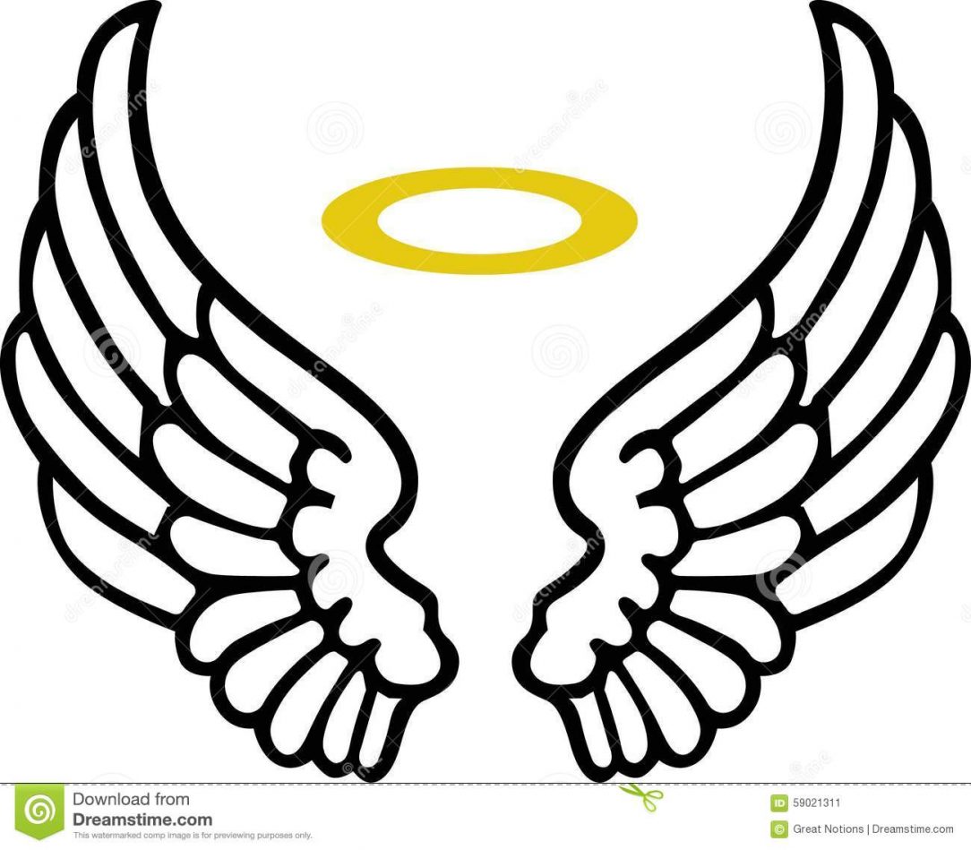 Realistic Angel Wings Drawing Free download on ClipArtMag
