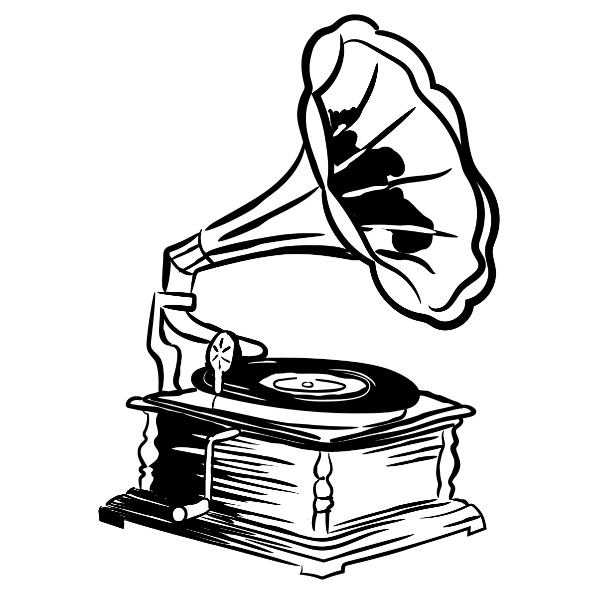 Record Player Drawing | Free download on ClipArtMag