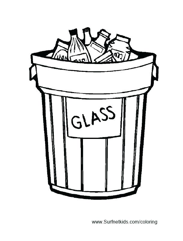 Coloring Page Garbage Bin Coloring Pages