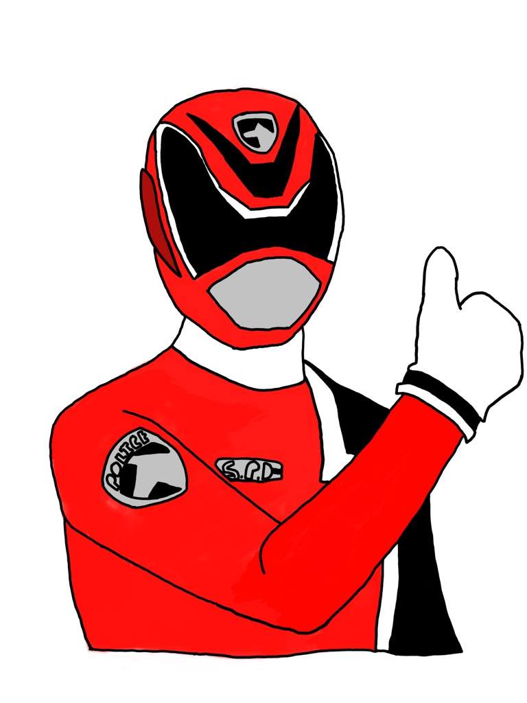 Red Power Ranger Drawing | Free download on ClipArtMag