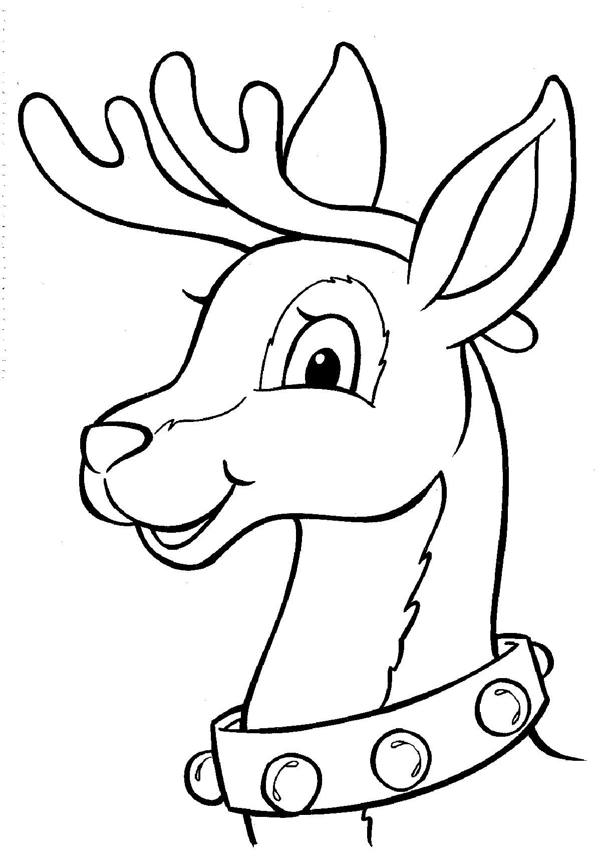 Reindeer Face Drawing Free download on ClipArtMag
