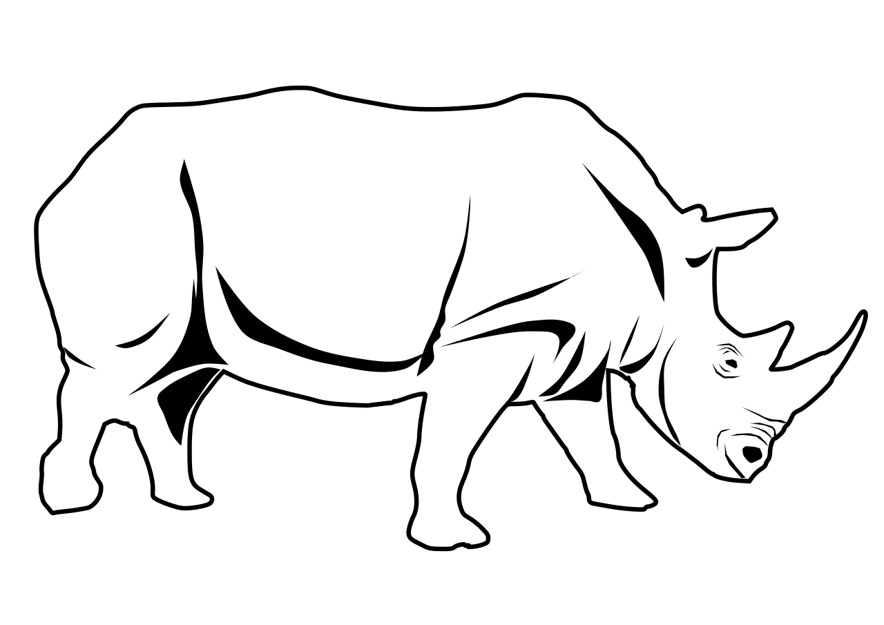 Rhino Line Drawing | Free download on ClipArtMag