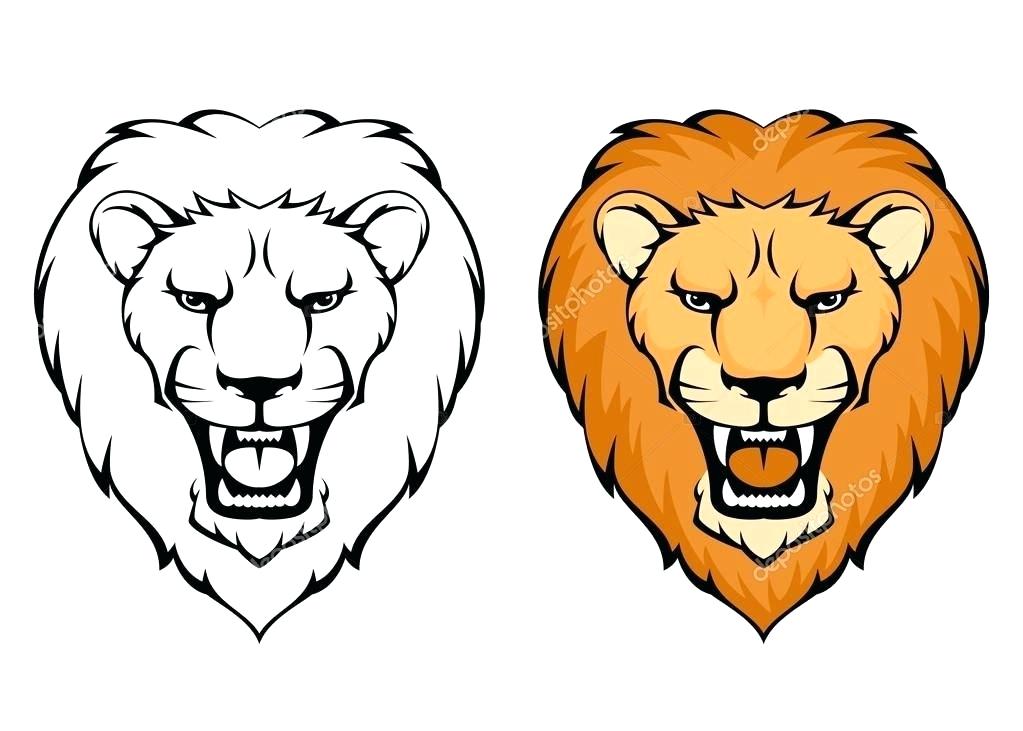 Roaring Lion Head Drawing | Free download on ClipArtMag