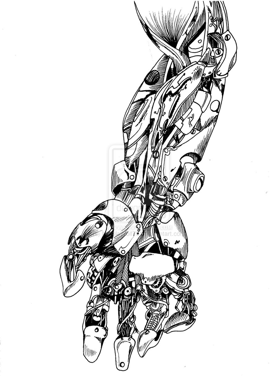 Robot Arm Drawing | Free download on ClipArtMag