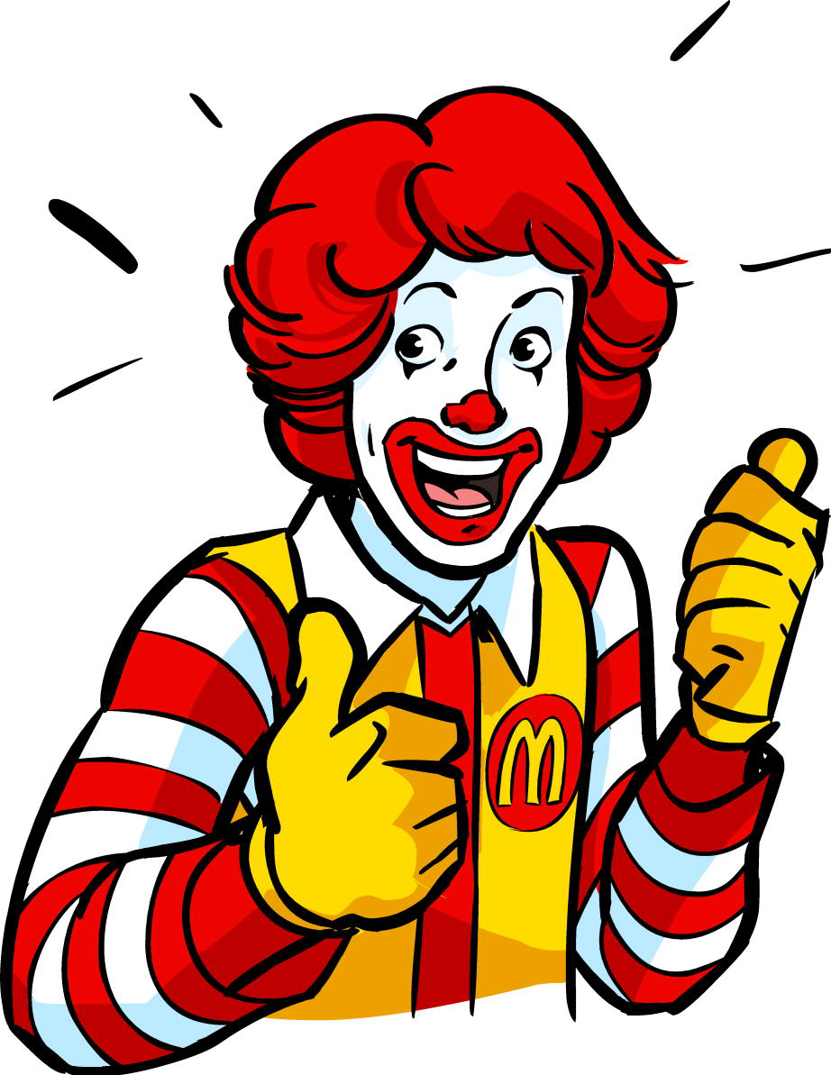 Ronald Mcdonald Drawing Free download on ClipArtMag