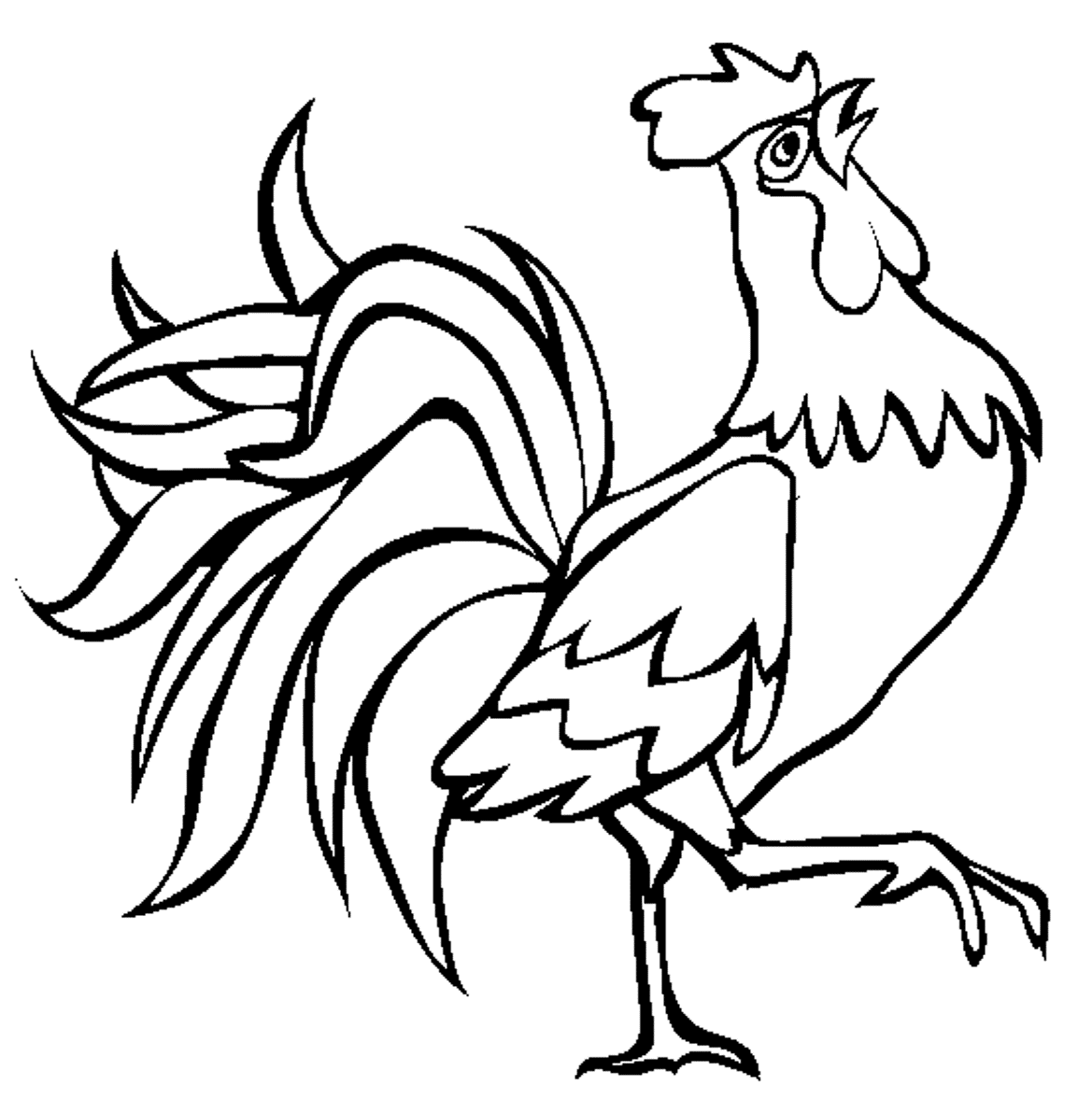 Simple Rooster Drawing Free download on ClipArtMag