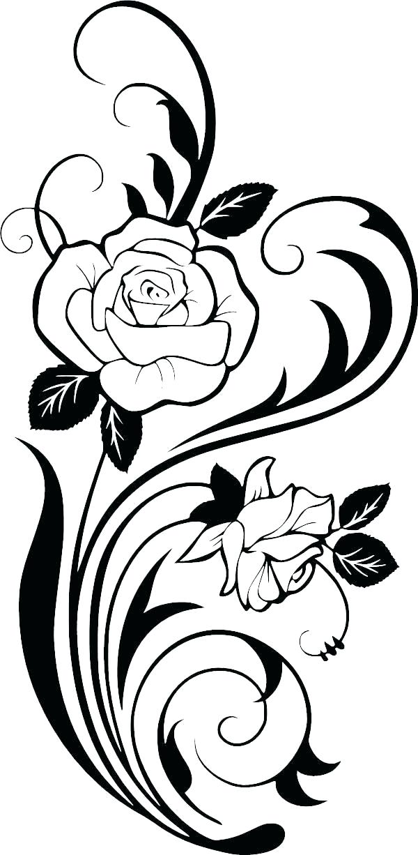 Rose Design Drawing | Free download on ClipArtMag