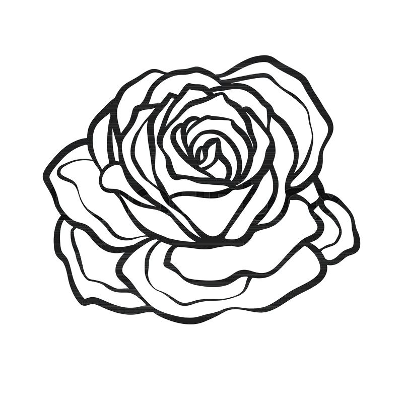 Rose Outline Drawing | Free download on ClipArtMag