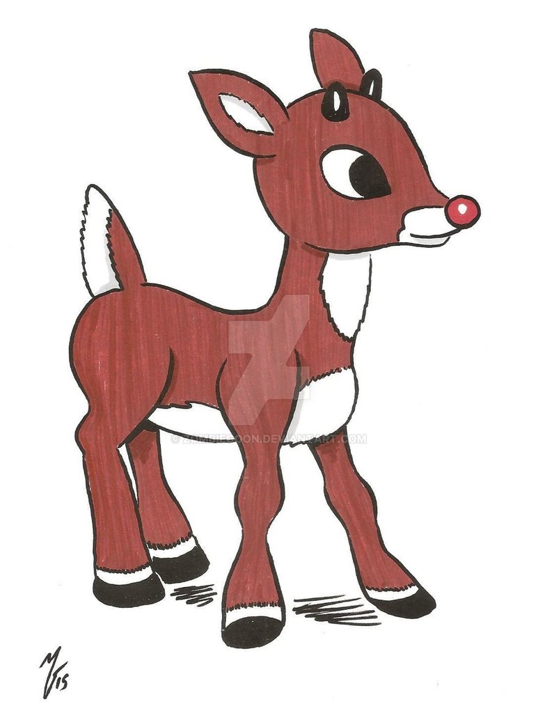 Rudolph Cartoon Drawing | Free download on ClipArtMag