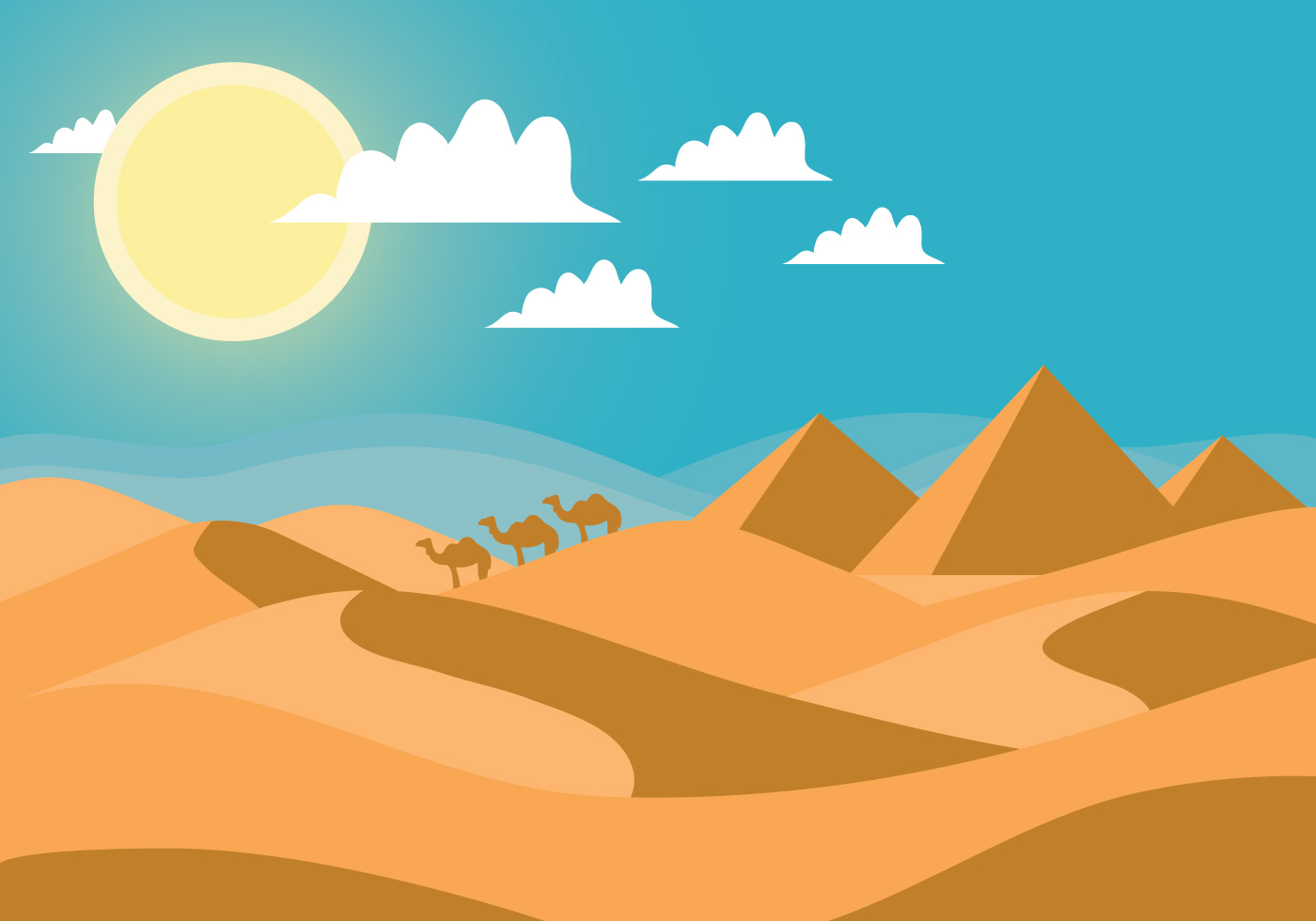 Sahara Desert Drawing Free download on ClipArtMag