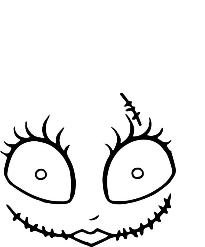 Nightmare Before Christmas Sally Face Coloring Page Coloring Pages