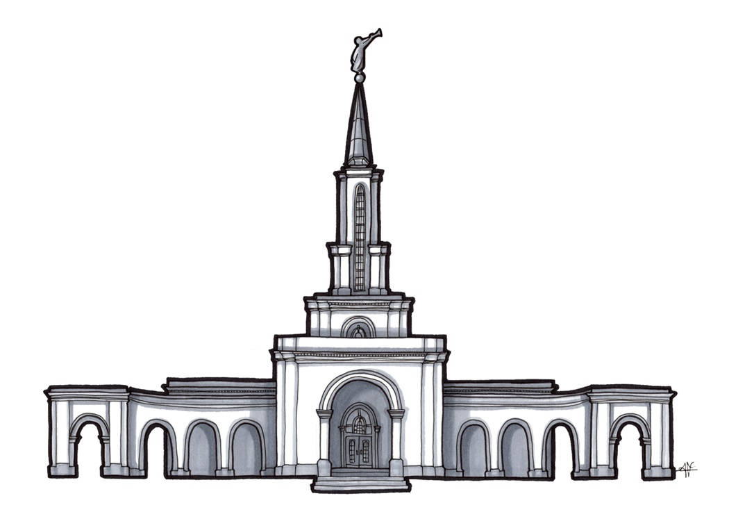 Salt Lake City Temple Drawing Free download on ClipArtMag